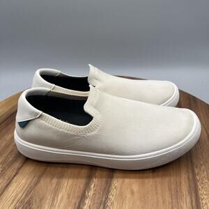 Vessi Boardwalk Shoes Womens Size 7 Beige Slip-On Waterproof Comfort Casual